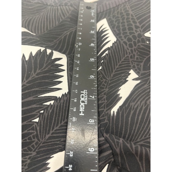 Chicos Palm Leaf Print Trousers‎ Black White Pants Women Size 15 - Picture 6 of 9